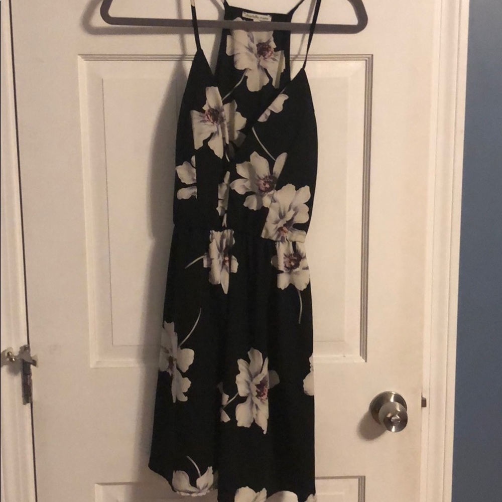Black flower dress